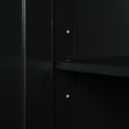 thumbnail image 2 of Tall Bathroom Cabinet with Laundry Basket, Large Storage Space Tilt-Out Laundry Hamper and Upper Storage Cabinet, Black, 2 of 35