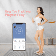 thumbnail image 4 of Vowella Digital Body Weight Scale for Body Fat, BMI with Smartphone App Sync Bluetooth, 400 lbs, Pink, 4 of 9