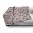 thumbnail image 3 of Folk Art Soft Flannel Fleece Throw Blanket, Traditional Composition with Curly Peduncles Flowers Birds and Hearts, Cozy Plush for Indoor and Outdoor Use, 50" x 60", Multicolor, by Ambesonne, 3 of 6