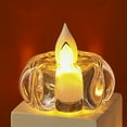 thumbnail image 5 of Set of 2 Electronic Flameless Candles, Mini Simulation Tea Lights, Battery Operated LED Candles, Christmas Table Decor, Safe Fairy Lights, Transparent Votive Candles, 5 of 6