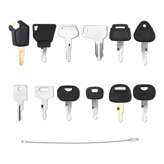 UNTERING Car Keys 12Pcs Key Replacement Heavy Equipment Construction Key Construction Machinery Key for Machines