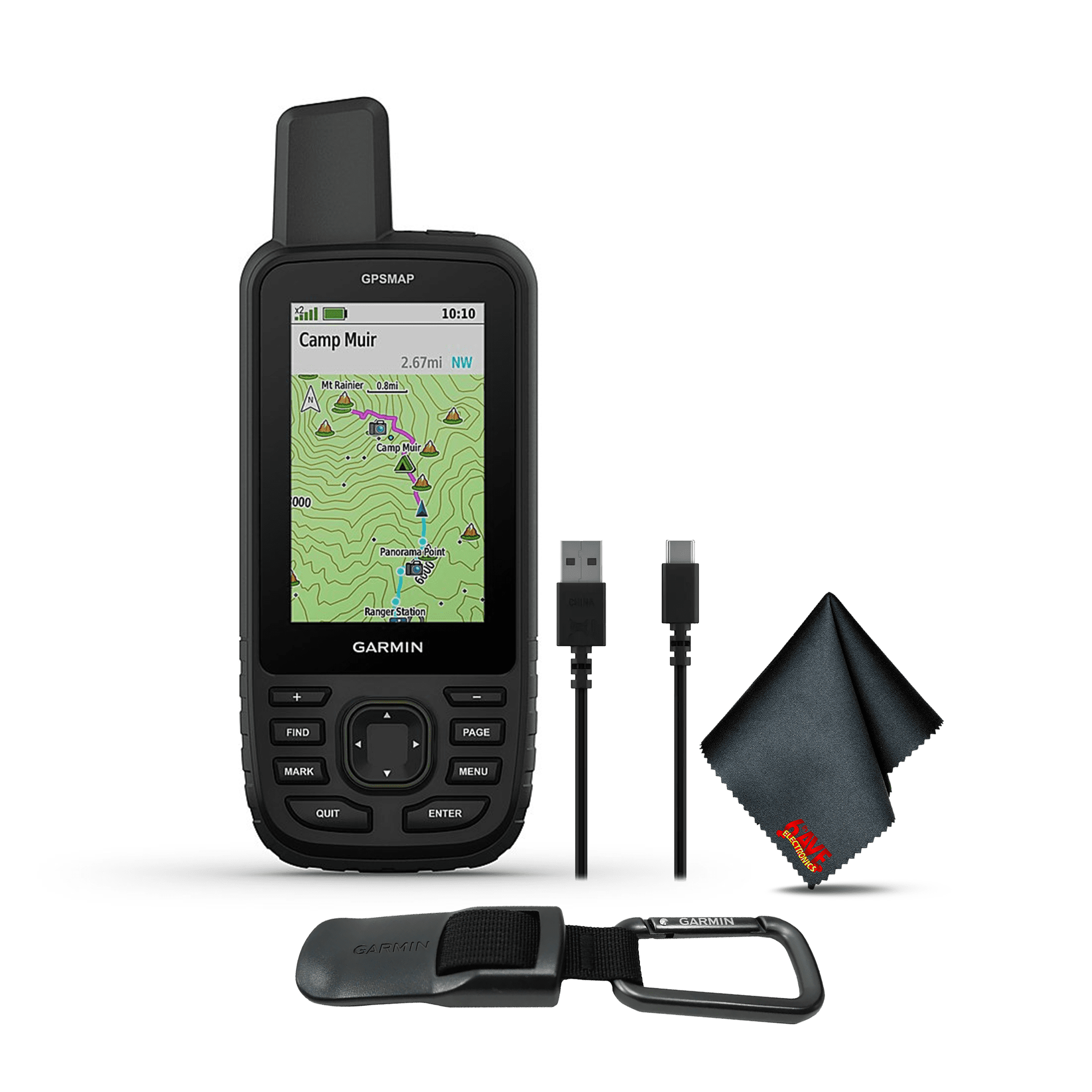 Garmin GPSMAP 67 with 6Ave Cleaning Cloth