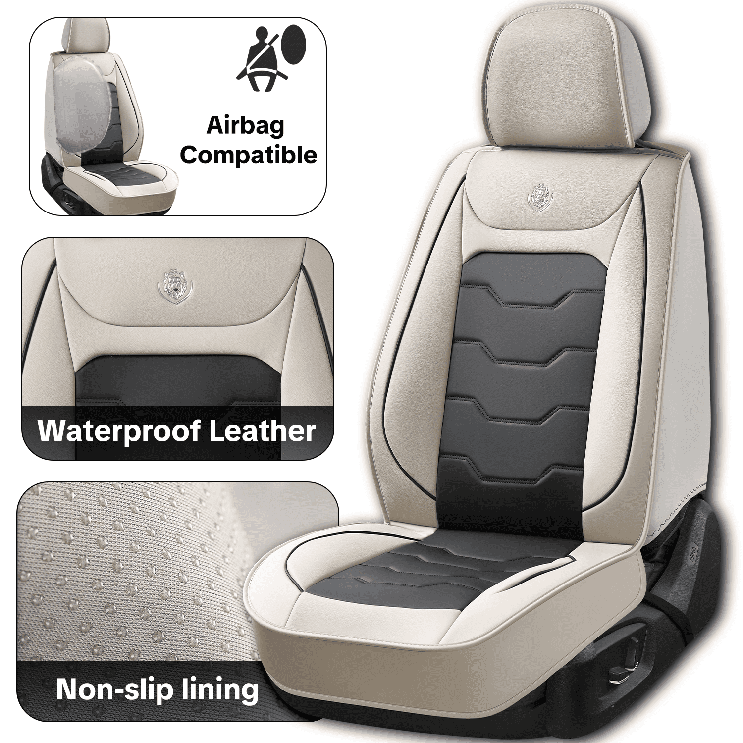 Car Seat Covers for Toyota RAV4 2025 Perfect Fit for Car Seats, Waterproof Faux Leather, Protecting Car Interiors, 5-Seat Full Set, Easy Installation