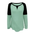 thumbnail image 3 of WEAIXIMIUNG T-Shirts Graphiques pour Femmes, Mode Tendance, Manches Longues, Col Rond, Chandail Décontracté Ample, 3 of 4