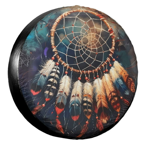 KAKALAD Dream Catcher 06 Tire Cover Universal Durable Waterproof Car Vehicle Tools Accessories Buckle 14” Inch