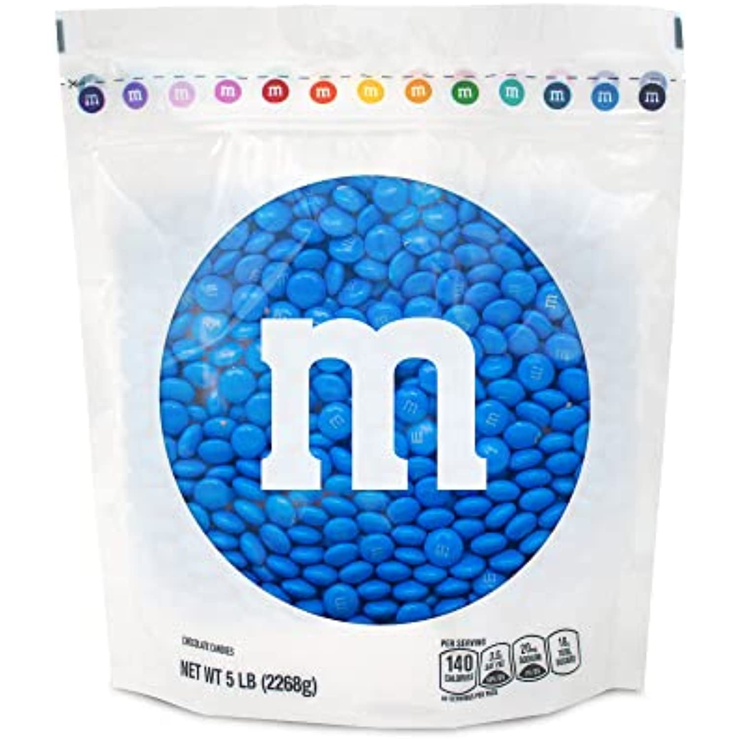  M&M'S Peanut Blue Chocolate Candy, 2lbs of Bulk Candy in  Resealable Pack for Graduations, Weddings, 4th of July, Birthday Parties,  Candy Bars, Dessert Tables & DIY Party Favors : Grocery 