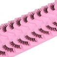 thumbnail image 6 of Half Lashes Natural Look Wispy 10 Pairs Cat Eye Lashes 3D False Eyelashes Full Soft 15 MM Short Faux Mink Lashes Sets Pack, 6 of 17