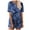 Blue5, variant on Jalioing 2 Piece Pajamas Set Womens Lounge Sets Short Sleeve Top with Shorts Loungewear Homewear Outfits