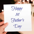 thumbnail image 7 of 3drose, Happy 1st Fathers Day, Blue Lettering, 6 Greeting Cards with Envelopes, 7 of 7