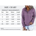 thumbnail image 6 of MOSHU Half Boutton Womens Hoodies Drawstring Hooded Sweatshirts for Woman With Pocket, 6 of 10