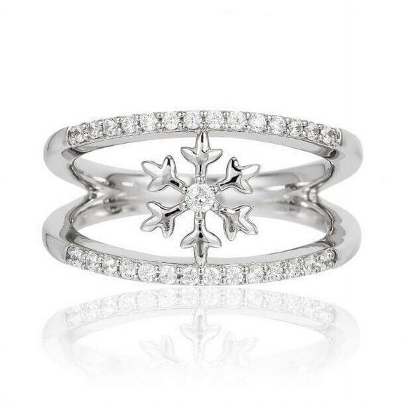 Snowflake Diamond Engagement Wedding Ring 1.8 Ct Diamond 14K White Gold Over