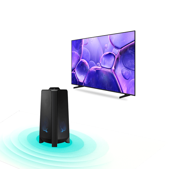 Combo TV 43'' Samsung Crystal U8000F 4K (2025) + Torre de Sonido T40 300W Bi-Direccional