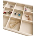 thumbnail image 3 of shiyou-Premium Grade Beige Velvet Jewelry Organization Tray 12 Removable and Rearrangeable Grids Organizer Stackable Drawer Divider Insert Closet Organizer, 3 of 4