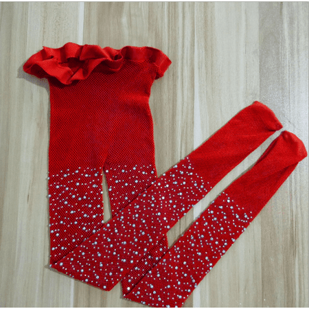 

Kids Girls Shiny Rhinestone Pantyhose Tights Mesh Fishnet Tigh