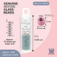 thumbnail image 3 of Miyuki Delica Seed Beads – Size 11/0 (1.6 mm), DB2315, Frost Opaque Glaze Rainbow Peacock, 7.2 g, Approx. 1440 Beads, 3 of 7