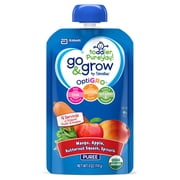 Go & Grow by Similac Fruit and Veggie Pouches with OptiGRO™, Mango, Apple, Butternut Squash, Spinach Puree, For Toddlers, Organic Baby Food, 4 ounces