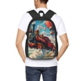 thumbnail image 4 of Fotbe Beautiful Red Train Hot Air Balloon Pattern Student Backpack –School backpack Large Capacity Durable and Ergonomic Backpack with Laptop Compartment and Multiple Pockets, 4 of 6