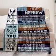 thumbnail image 2 of Nephew Gifts from Auntie, Nephew Fathers Day Blanket Gifts 60"X80", Gifts for Nephew from Aunt Uncle, Birthday Gifts Idea for Nephew, Best Nephew Ever Gifts, Christmas Graduation Gift for Nephew, 2 of 6