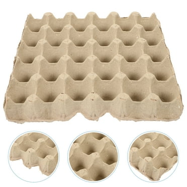 LEXSOMEO 5pcs Egg Flats Paper Pulp Egg Carton Empty Egg Tray 30-Count Reusable Protective Egg Case