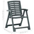 thumbnail image 4 of vidaXL Chaises de Jardin 2 Pcs Plastique Vert, 4 of 5