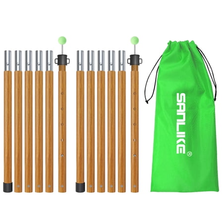 SANLIKE Telescopic Poles Tarp Pole Camping Tent Poles Aluminum for Canopy Awning Shelter Backpacking Hiking 4/6 Section Easy Assembly Lightweight Adjustable from 50/29 in to 113.39/82.68 in (2 Set)