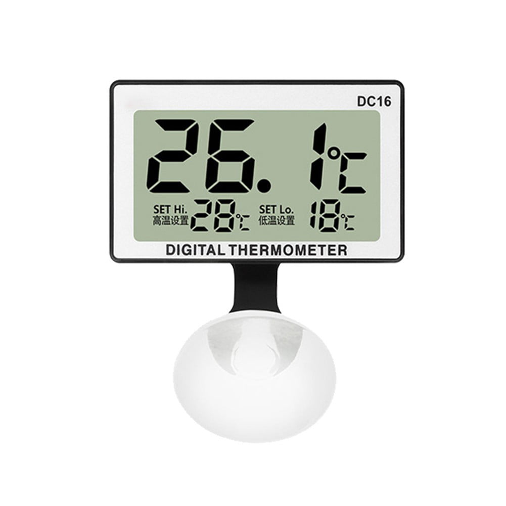Lcd Digital Aquarium Thermometer, Fish Tank Thermometer With  Water-resistant Sensor Probe And Suction Cup For Reptile, Turtle  Incubators, Terrarium Water Thermometer - Temu