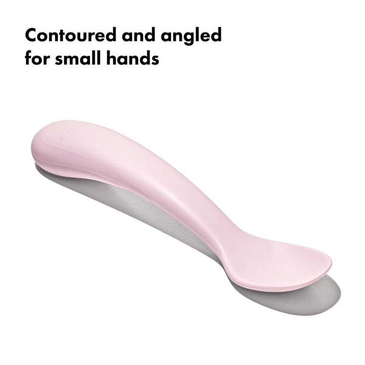 OXO Tot Baby Silicone Spoon Set, 2-Pack (Opal & Blossom), for Ages 6+ Months