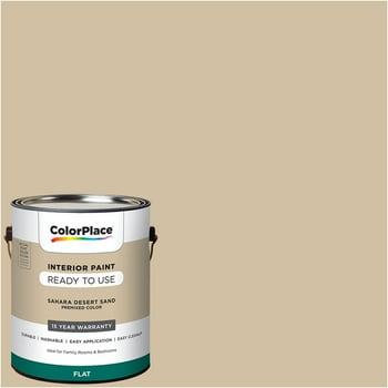 ColorPlace Ready to Use Interior Paint, Sahara Desert Sand, 1 Gallon, Flat