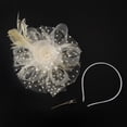 thumbnail image 1 of Tiara nupcial de malla, sombrero de copa pequeño, accesorios para el cabello Jockey Club, 1 of 5