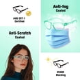 thumbnail image 3 of ProtectX Stylish Anti-Fog & Scratch-Resistant Safety Glasses, UV Protection goggles, Anti-Impact Lightweight Glasses for Men＆Women Jade Clear, 3 of 7