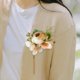 thumbnail image 3 of Ramillete para mujer y hombre mayimx ramo de boda flores artificiales AMARILLO Rosa amarilla Ramilletes de muñeca, 3 of 7
