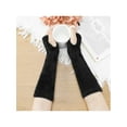 thumbnail image 5 of Women's Faux Fur Glove Fingerless Wrist Thumbhole Short Female Sleeve for Christmas Party Windproof Warmer Plush Black, 5 of 6