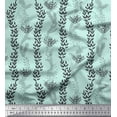 thumbnail image 1 of Soimoi Green Rayon Fabric Stencil Leaves Fabric Prints By Yard 56 Inch Wide, 1 of 3