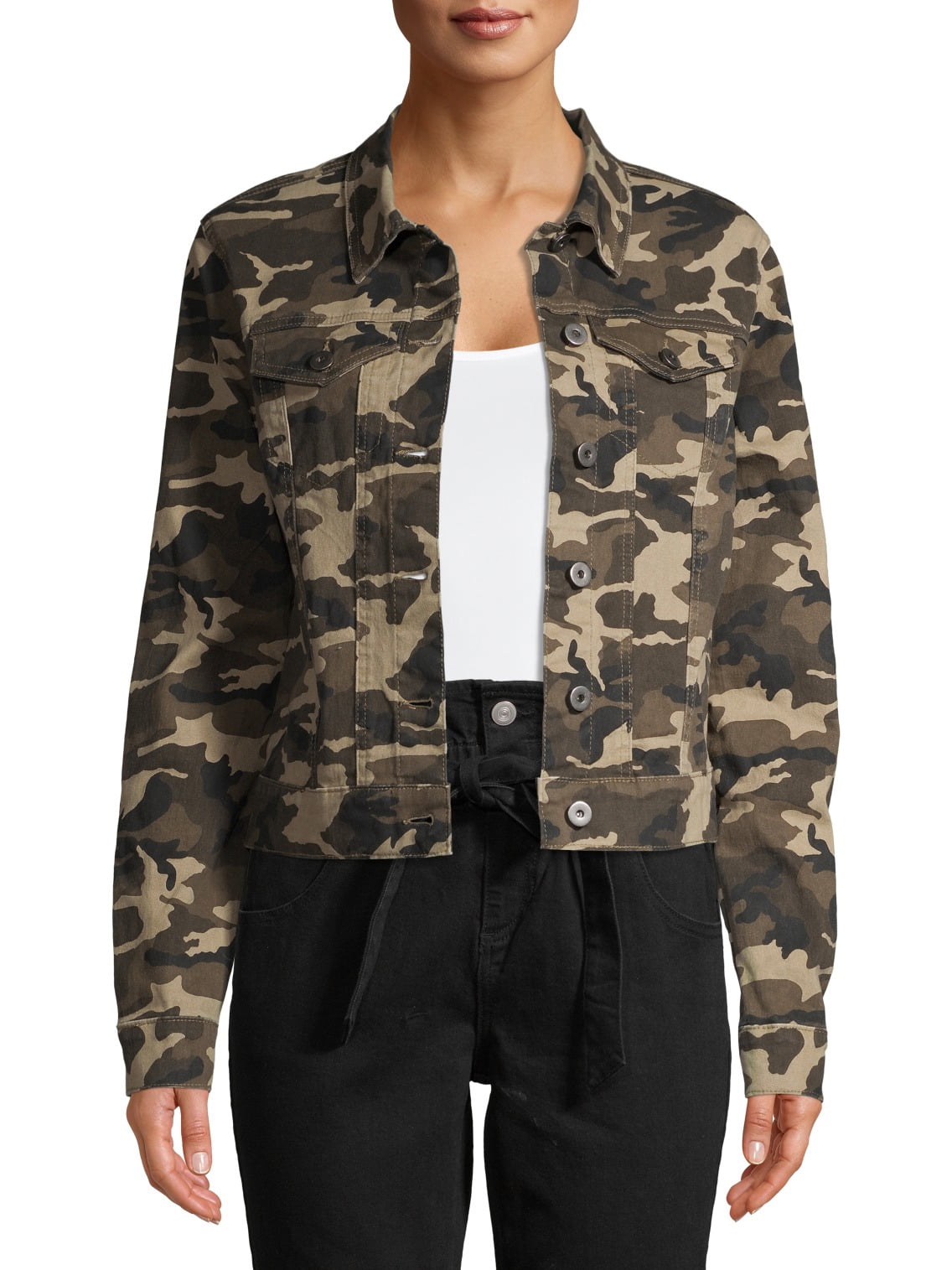 camouflage jean jacket