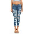 thumbnail image 1 of COVER GIRL by COVER GIRL Women's Ripped Distressed Plus Size Skinny Denim Jeans, 1, 1 of 7