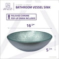 thumbnail image 2 of Gardena Series Deco-Glass Vessel Sink in Glacial Silver, 2 of 7