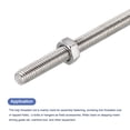 thumbnail image 4 of Uxcell 6Pack M4 x 400mm Varilla completamente roscada con 6Pack tuercas hexagonales, paso de 0.7mm, varilla roscada de acero inoxidable 304 con rosca a la derecha, 4 of 6