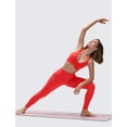 thumbnail image 3 of Top CRZ YOGA Butterluxe con escote en V, fruncido y espalda cruzada, rojo, talla M, 3 of 5