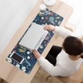 thumbnail image 3 of Long Mouse Pads for Desk,Pioneer Flower Floral Print Pattern Desk Mats on Top Of Desks, Desk Mouse Pad Extra Large with 3mm Non-Slip Base and Stitched Edge for Gaming,Office,Work,Home 31.5"x11.8", 3 of 6