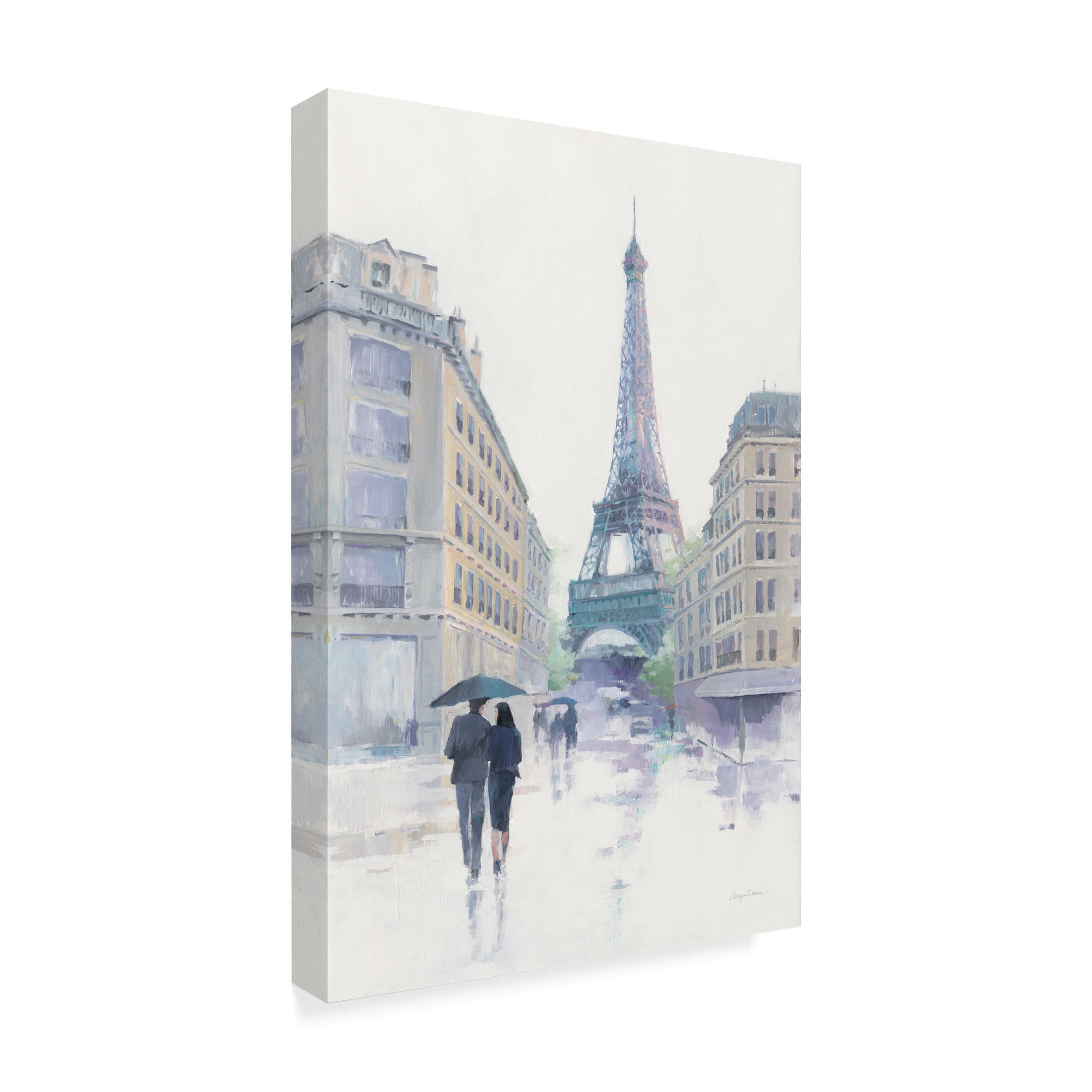 Trademark Fine Art 'Walking in the Rain' Canvas Art by Avery Tillmon