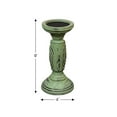 thumbnail image 3 of Handmade Wood Eco-friendly Traditional Antique Sage Set Of One Pillar Candle Holder, 3 of 3