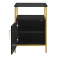 thumbnail image 4 of Support de Rangement pour Imprimante de Table Utilitaire Noire Modern Life avec Pieds en Métal Doré, 4 of 8