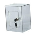 thumbnail image 3 of Caja de ahorro de dinero de acrílico con cerradura y llaves, caja de almacenamiento de monedas, ahorros transparentes gris, 3 of 9