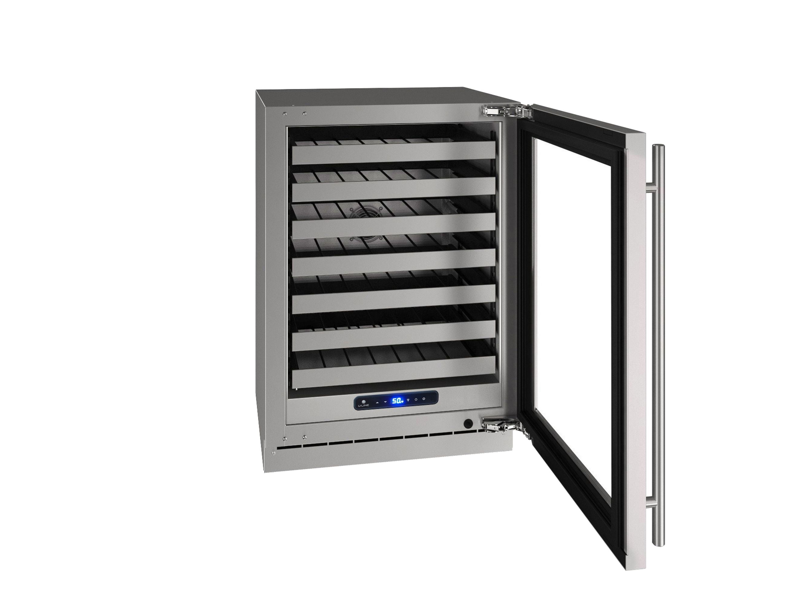 U-Line Uhwc524-51A 24" Wide 49 Bottle Capacity Built-In Or Free Standing Wine Cooler -