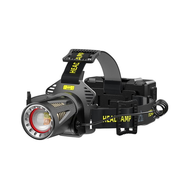 Faro delantero Greeniant lámpara pesca camping recargable Negro P70