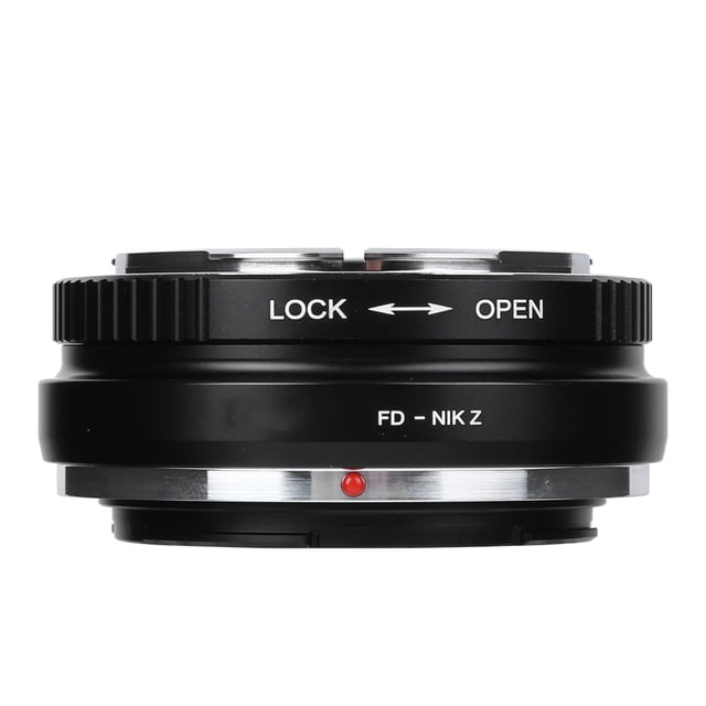 Anillo adaptador de montaje de lente de aleación de aluminio Fikaz FD NIK Z para lentes Canon FD a cámaras Nikon con montura Z