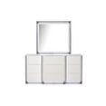 thumbnail image 6 of Fabio Modern Style LED Queen 4PC Bedroom Set Made With Wood in White, 6 of 18