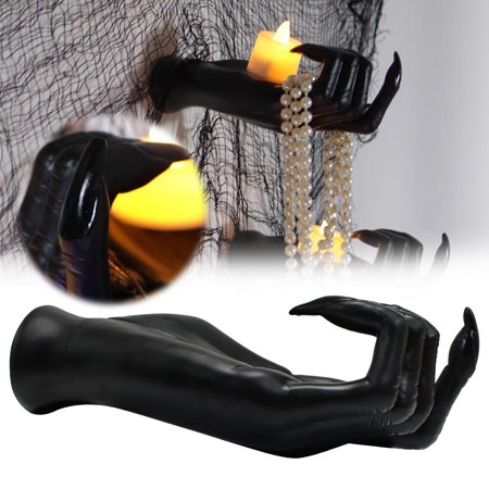 

VogueV Desktop Ornament Halloween Scary Hand Wall Hangings Statue Aesthetic Devil Hand Home Decors Wall Mounted Hook Hanger Key Holder