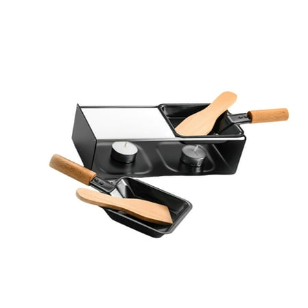 

FRCOLOR 1 Set of Non-Stick Grill Wooden Handle Mini Cheese Melting Pan Spatula Outdoor Camping Cookware No Candle