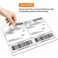 thumbnail image 2 of NefLaca Half Sheet Shipping Labels 8.5" x 5.5" White Self Adhesive Mailing Labels for Laser/Inkjet Printer 200 Labels, 2 of 7